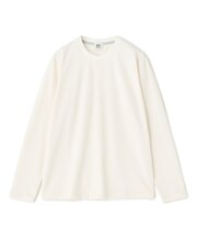 リンクスジャカード 変形クルーネックロングTシャツ［抗菌防臭］