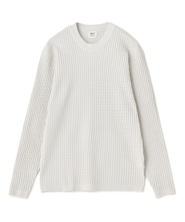 ブリスタージャカード 変形ケーブルモックネックロングTEE