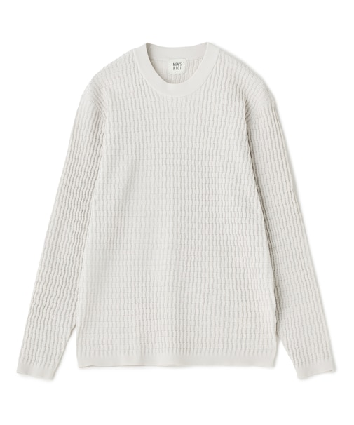 ブリスタージャカード 変形ケーブルモックネックロングTEE