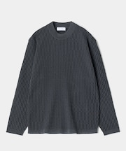 ブリスタージャカード 変形ケーブルモックネックロングTEE