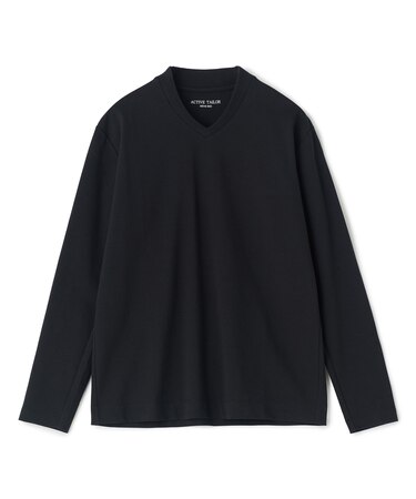 アクティブテーラー シルケットスムース VネックロングTシャツ［シルケット加工/抗菌防臭/帯電防止］