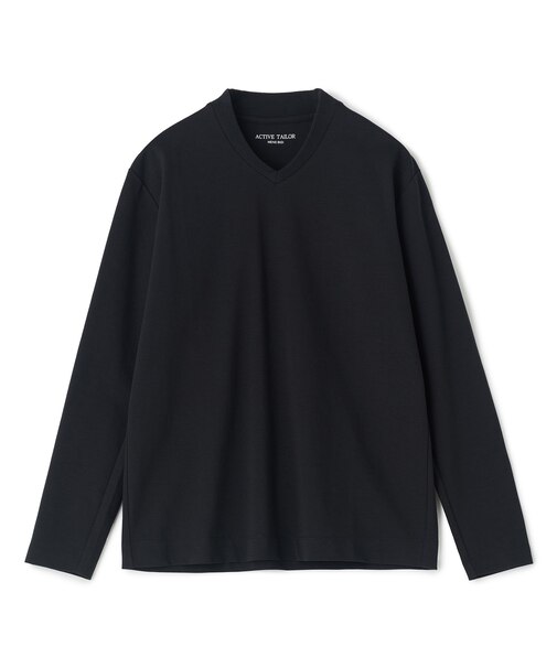 アクティブテーラー シルケットスムース VネックロングTシャツ［シルケット加工/抗菌防臭/帯電防止］