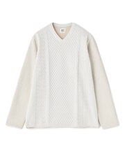 アランパネル ニットコンビVネックロングTEE