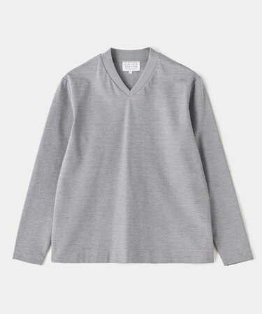 シルケットスムースVネックテイラーTシャツ