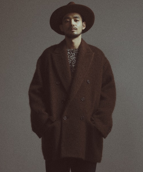 BASED ON MEN'S BIGI HERITAGE】ブラウンシャギー コテージコート
