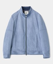 フェイクスエードダンボール ライダースジャケット