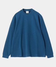 ウール混フクレジャカード モックネックロングTEE［ストレッチ］