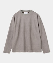 ビーガンスエードエンボスロングスリーブTシャツ