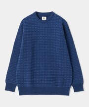 モールジャカードクルーネックニット