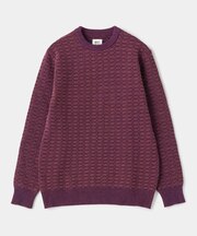 モールジャカードクルーネックニット