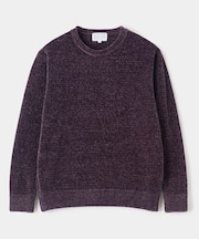 ベロアモールクルーネックニット