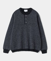 ジャガードモール ヘンリーネックニット