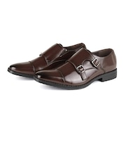 【大きいサイズ対応~30cm/防滑】ダブルモンクストラップ ストレートチップ ビジネスシューズ(2675)