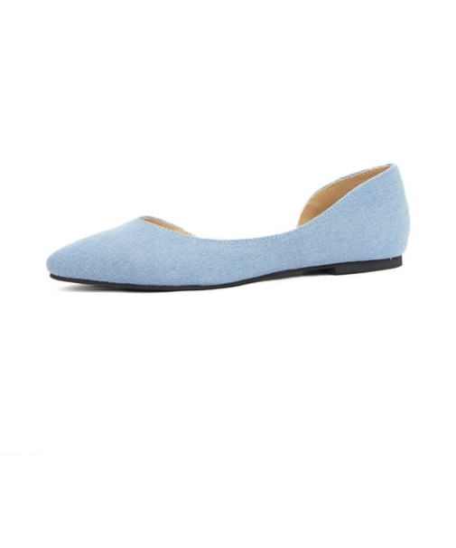 サイドオープンフラットパンプス【1cmヒール】(5403)