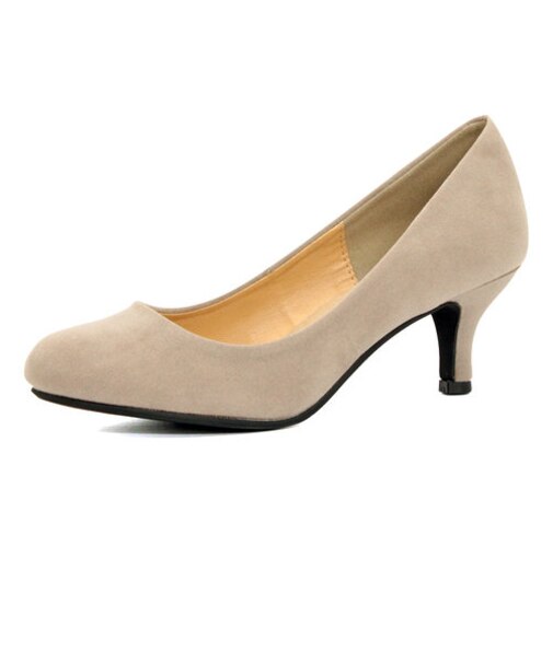 クッション入り ラウンドトゥスムースパンプス【5.5cmヒール】(5417)