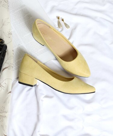 チャンキーヒールパンプス【4cmヒール】(5422)