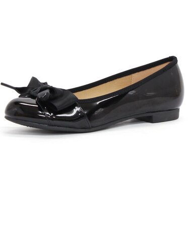 リボン付きフラットパンプス【1cmヒール】(5455)