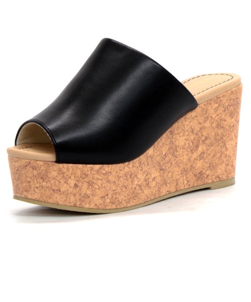 痛くなりにくい 厚底ウェッジソールサボサンダル【9cmヒール】(5526)