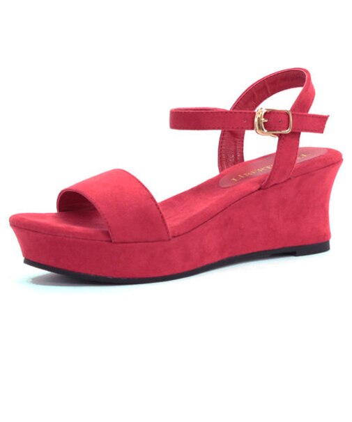 ウェッジヒールストラップサンダル【6.5cm】(5435)