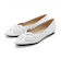 カットワークフラットパンプス【0.7cmヒール】(5574)