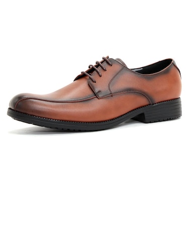 【天然皮革/撥水/軽量】走れる！外羽根スワールモカ ビジネスシューズ(6003)