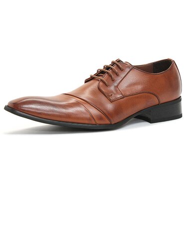 【ロングノーズ/大きめサイズ】外羽根斜めチップビジネスシューズ(2644)