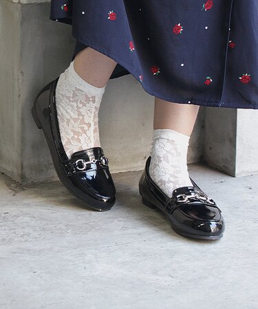 クッション入 フラットビットローファー(3018)