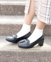 クッション入り ヒールビットローファー【5cm】(3019)