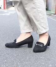 クッション入り ヒールビットローファー【5cm】(3019)