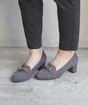 クッション入り ヒールビットローファー【5cm】(3019)