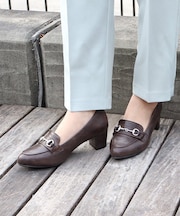 クッション入り ヒールビットローファー【5cm】(3019)