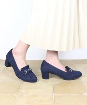 クッション入り ヒールビットローファー【5cm】(3019)