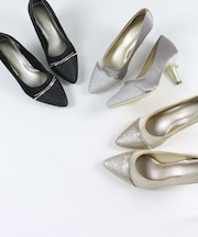 グリッターオケージョンパンプス【7.5cmヒール】(1202)