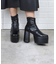 クッション入 厚底ストレッチブーツ【10.5cmヒール】 (1535)