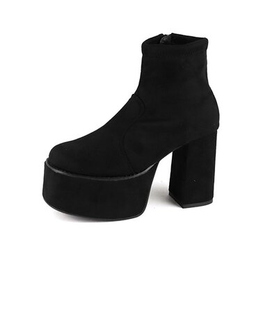 クッション入 厚底ストレッチブーツ【10.5cmヒール】 (1535)