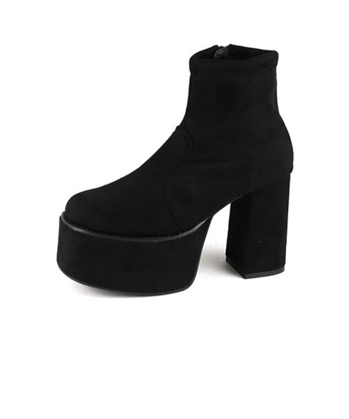 クッション入 厚底ストレッチブーツ【10.5cmヒール】 (1535)
