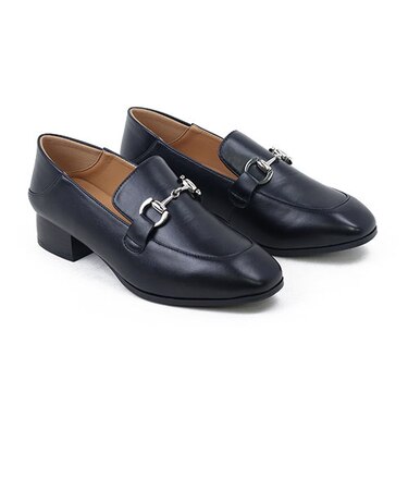 クッション入り 2wayスクェアトゥビットローファー【3.5cm】 (3027)