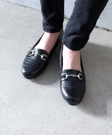 クッション入 フラットビットローファー(3018-1)