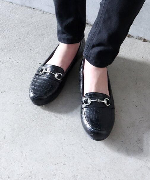 クッション入 フラットビットローファー(3018-1)