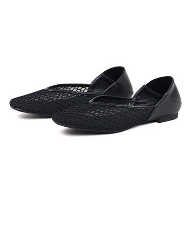 スクエアトゥVカットバブーシュ (1150)