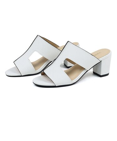 チャンキーヒール美脚サンダル【6.2cm】(4113)