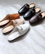 ソフトレザービットローファーサンダル【1.5cmヒール】(1134)