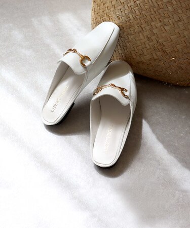 ソフトレザービットローファーサンダル【1.5cmヒール】(1134)