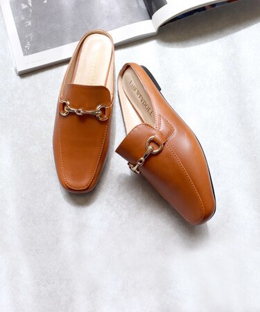 ソフトレザービットローファーサンダル【1.5cmヒール】(1134)