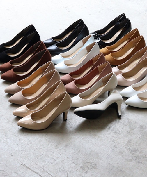 【軽量/低反発】走れる美脚パンプス【8cmヒール】(5314-1)