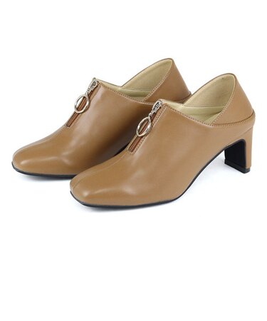 スクエアトゥリングジップブーティー【6cmヒール】(1162)