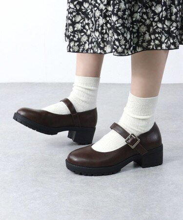 タンクソールストラップパンプス【5cmヒール】(3582)