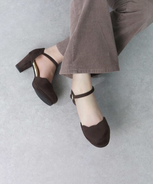 ★新色登場★スカラップセパレートパンプス【6.5cmヒール】(5480-1)