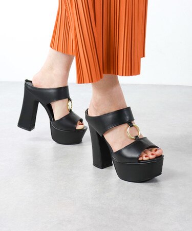 フロントリングミュールサンダル (1576)