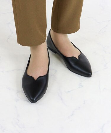 Vカットフラットパンプス (1171)